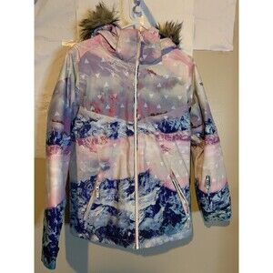 Roxy Girls Ski Jacket Size 16 XXL Color Pink/Blue/Purple/White Print